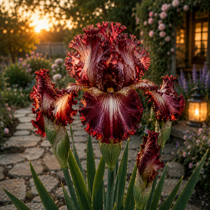 🌼Velvet Ruffle Iris Bulbs – #9 Red