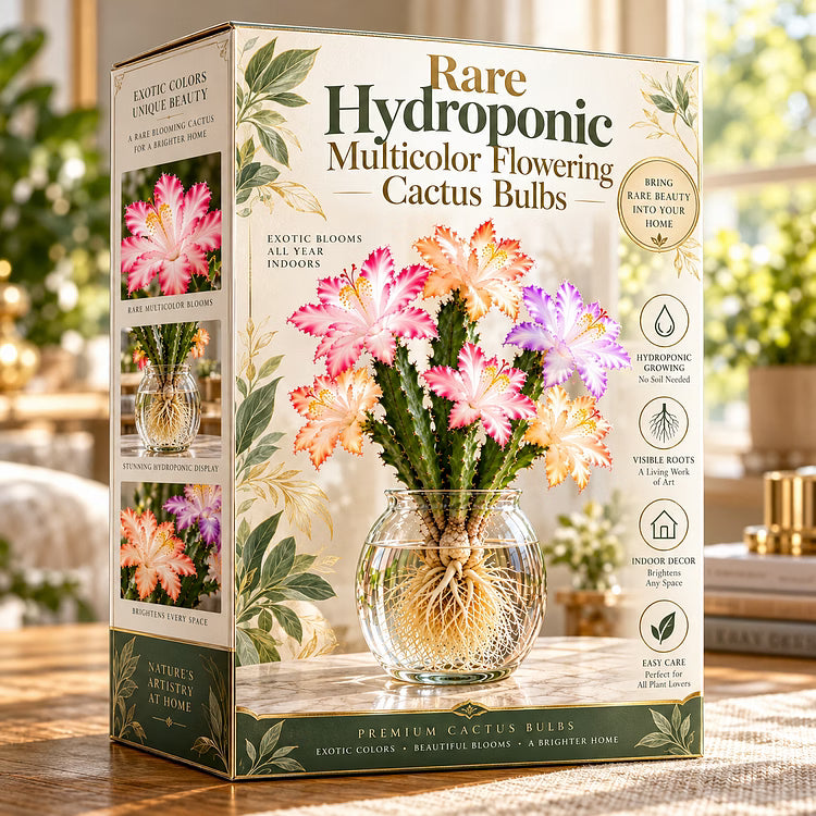 🌵🌸 Rare Hydroponic Multicolor Flowering Cactus Bulbs
