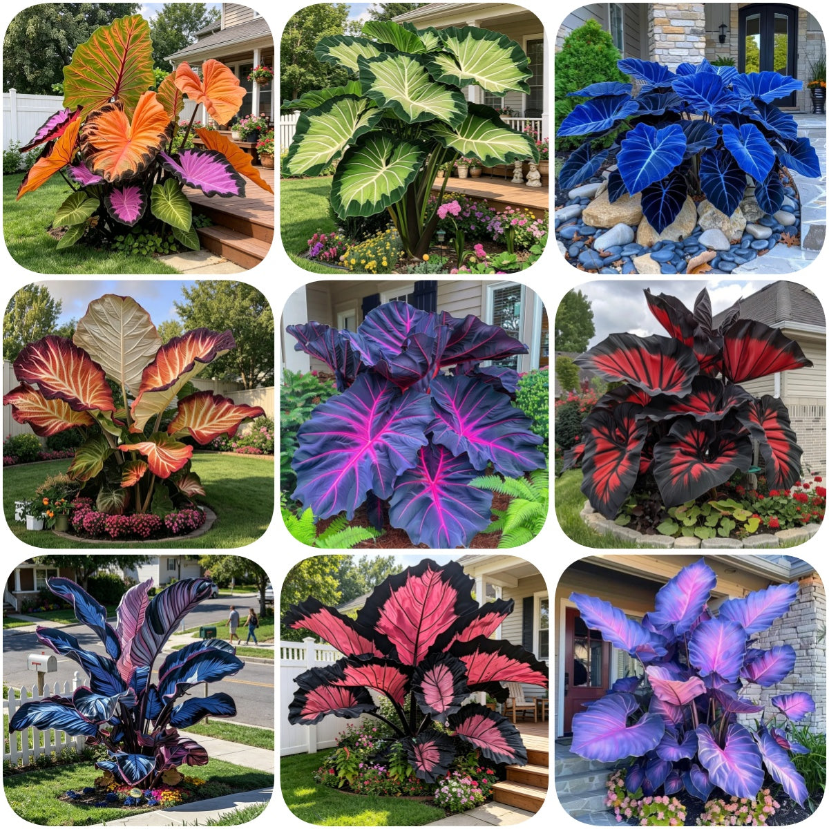 🔥 Premium Giant Caladium Bulbs 🌿🌈 Easy Care & Cold Hardy &Giant Leaves
