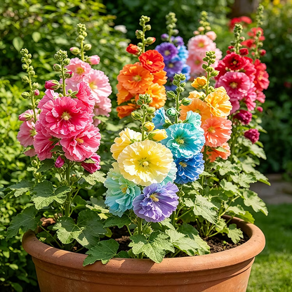🤗🌸 Hollyhock Seeds 🌱 Easy to Grow, Towering Blooms All Season