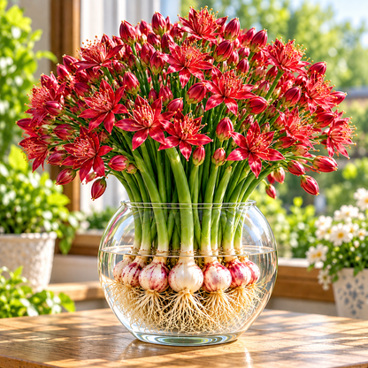 🌱 Hydroponic Garlic Growing Bulbs – Easy Indoor Water Growing & Fresh Green Shoots