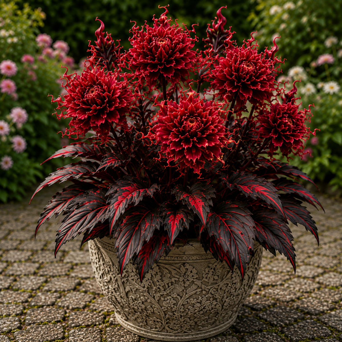 🌸 Variegated Dahlia Bulbs | Vibrant Mixed Color Flowers, Low Maintenance & Easy Planting