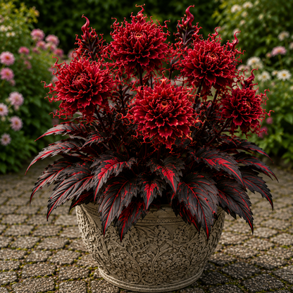 🌸 Variegated Dahlia Bulbs | Vibrant Mixed Color Flowers, Low Maintenance & Easy Planting