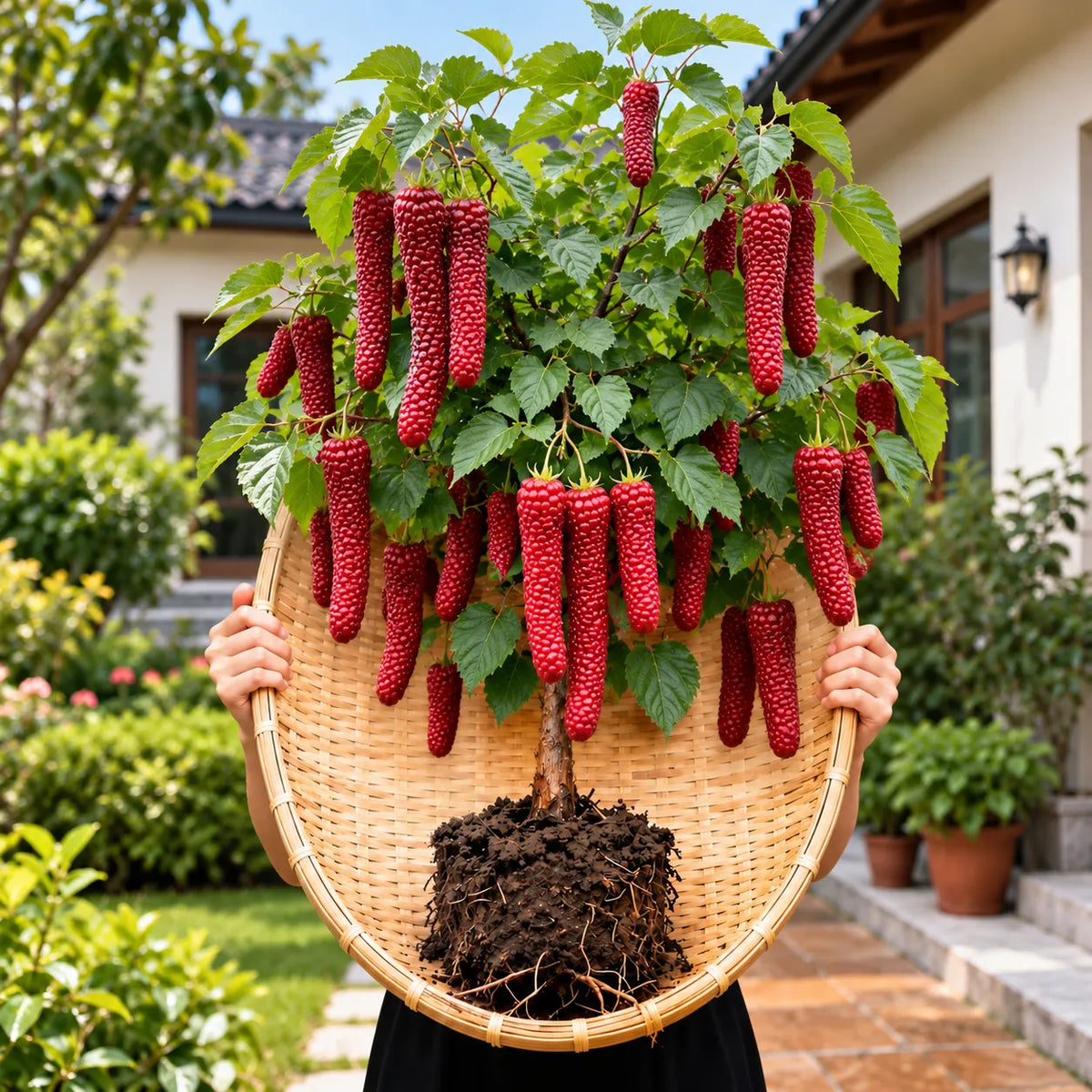 🌿 Rare Giant Mulberry Saplings – Grow Sweet Red & Black Berries at Home