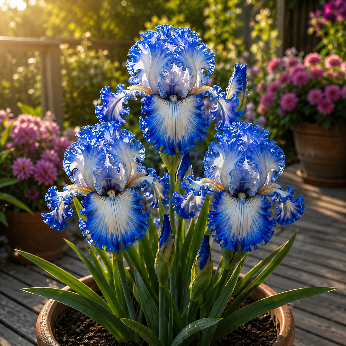 🌼Velvet Ruffle Iris Bulbs – #4 Blue