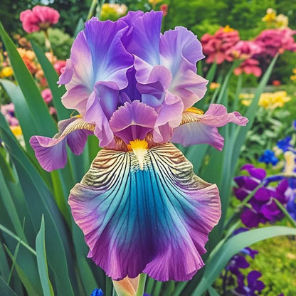 ‎⚘ ﹏Tall Bearded Iris with Bold, Elegant Blooms