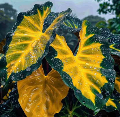 🔥 Premium Giant Caladium Bulbs 🌿🌈 Easy Care & Cold Hardy &Giant Leaves