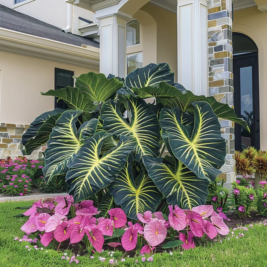 🔥 Premium Giant Caladium Bulbs 🌿🌈 Easy Care & Cold Hardy &Giant Leaves