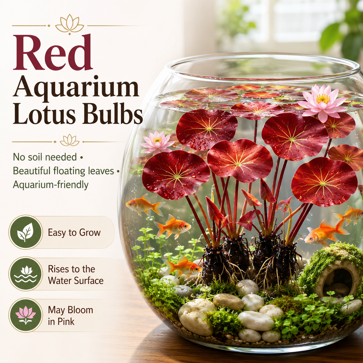 👍New Arrival👍 🐟Create a living garden in your tank with red lotus roots
