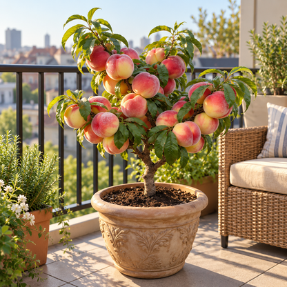 🔥 New Arrival 🍑 ‘Honey Red’ Dwarf Peach Tree Seeds