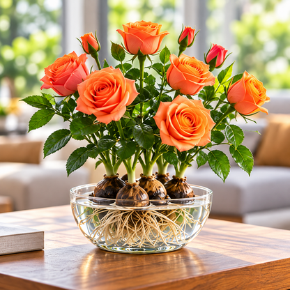 🌹 Hydroponic Rose Bulbs – Colorful Roses for Water or Soil Growing