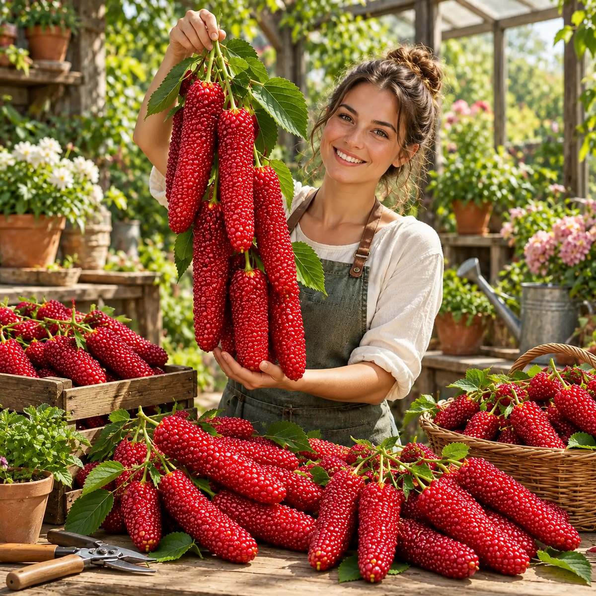 🌿 Rare Giant Mulberry Saplings – Grow Sweet Red & Black Berries at Home