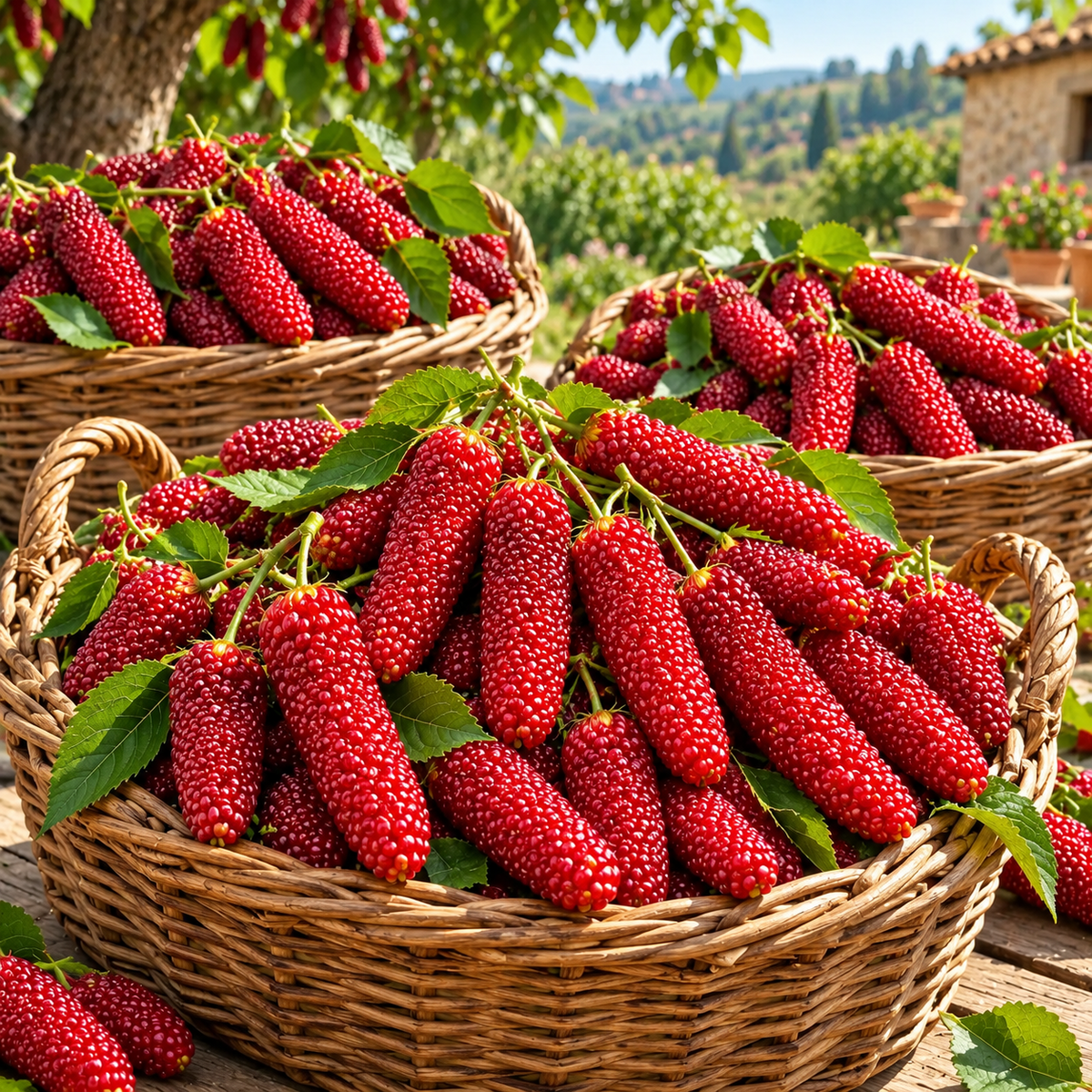 🌿 Rare Giant Mulberry Saplings – Grow Sweet Red & Black Berries at Home