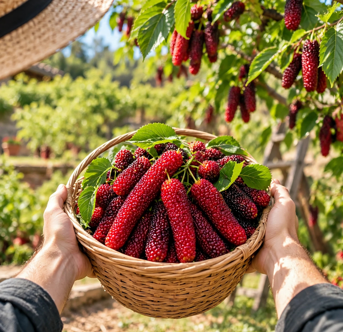 🌿 Rare Giant Mulberry Saplings – Grow Sweet Red & Black Berries at Home