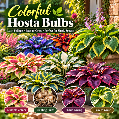 🌿 Colorful Hosta Bulbs – Easy-Grow Shade Garden Favorite