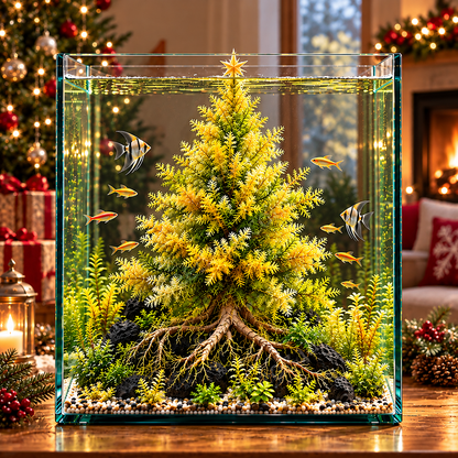 🎄Mini Christmas Tree Aquarium Bulbs – Colorful Underwater Magic