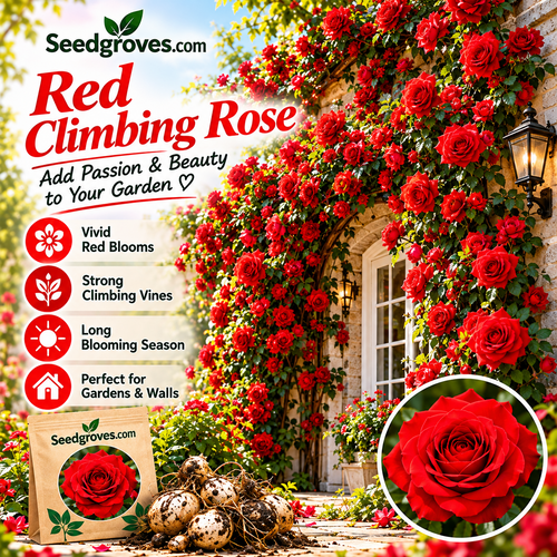 🌹 Colorful Climbing Rose Bulbs – Vibrant Blooms for Arches, Fences & Garden Walls