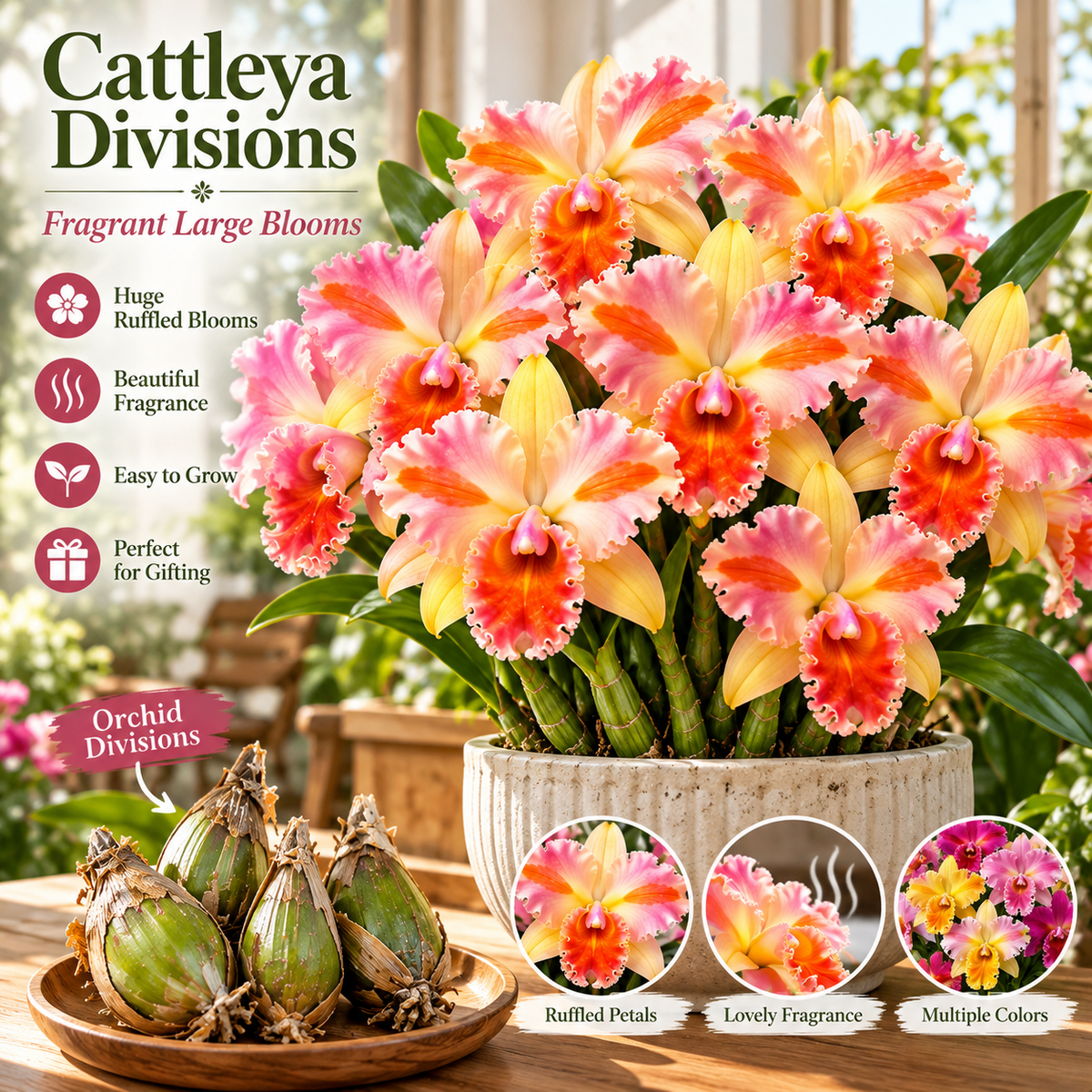 💐 Cattleya Divisions — Queen of Orchids 🪴 Fragrant Large‑Bloom Orchid