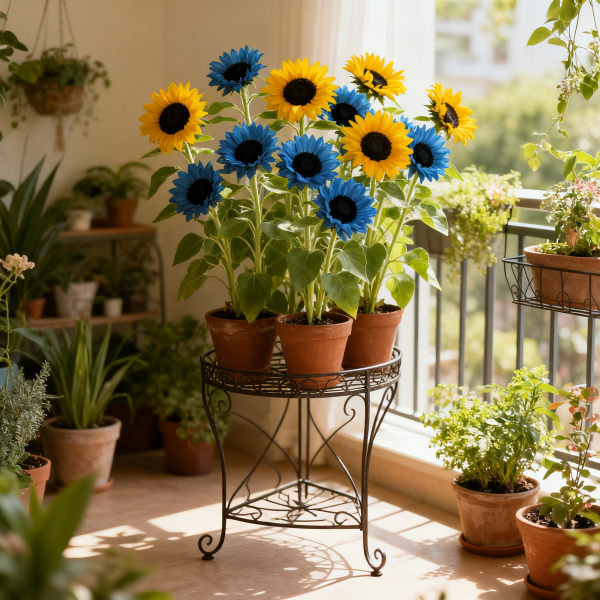 💙 Bright Blue Sunflower Seeds 🌻 Rare Color, Eye-Catching Garden Blooms