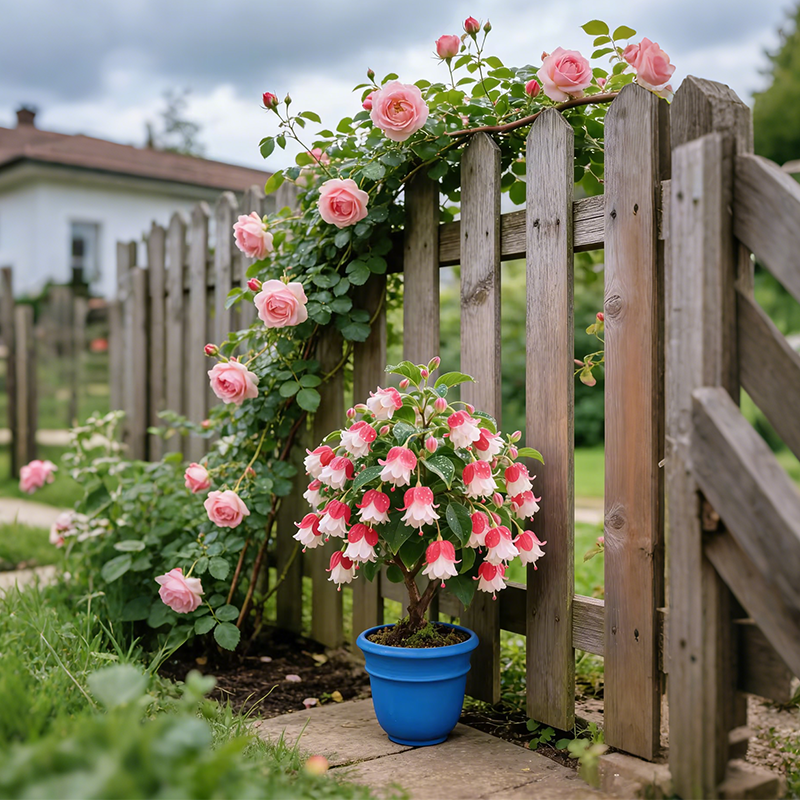 𐙚🎐Transform shaded areas with double fuchsia plants featuring rich color and flowing, elegant blooms🪄