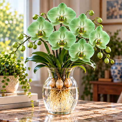 🌸 Rare Hydroponic Phalaenopsis Orchid Bulbs –🦋 Elegant Blooms Grown Beautifully in Water