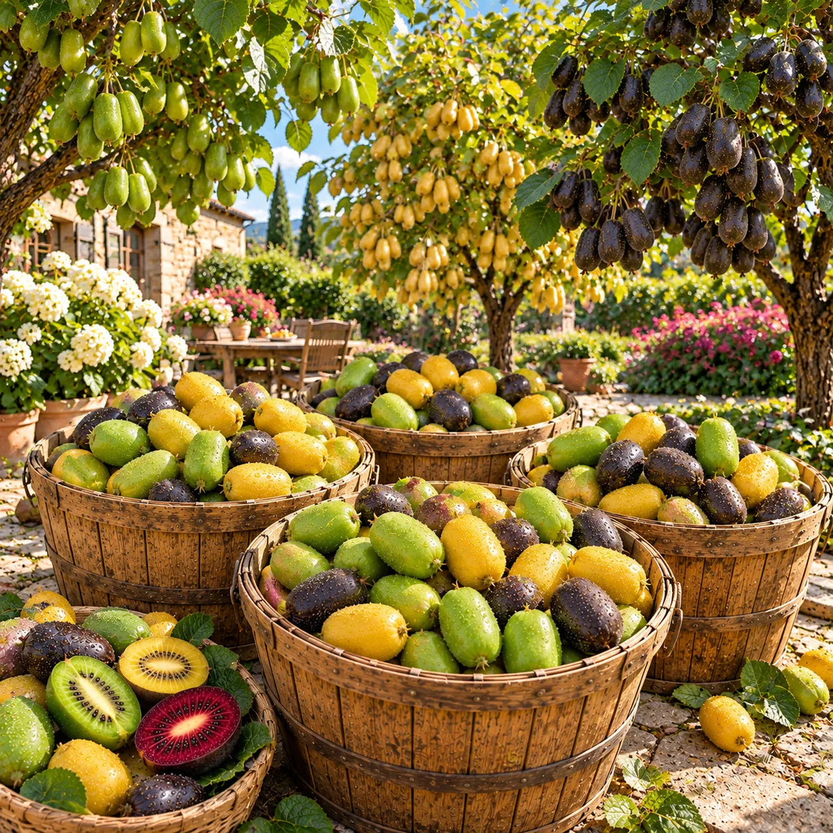 🥝 Cold-Hardy Mini Kiwi Seeds — Cold-Resistant, Smooth-Skinned Kiwi Vines