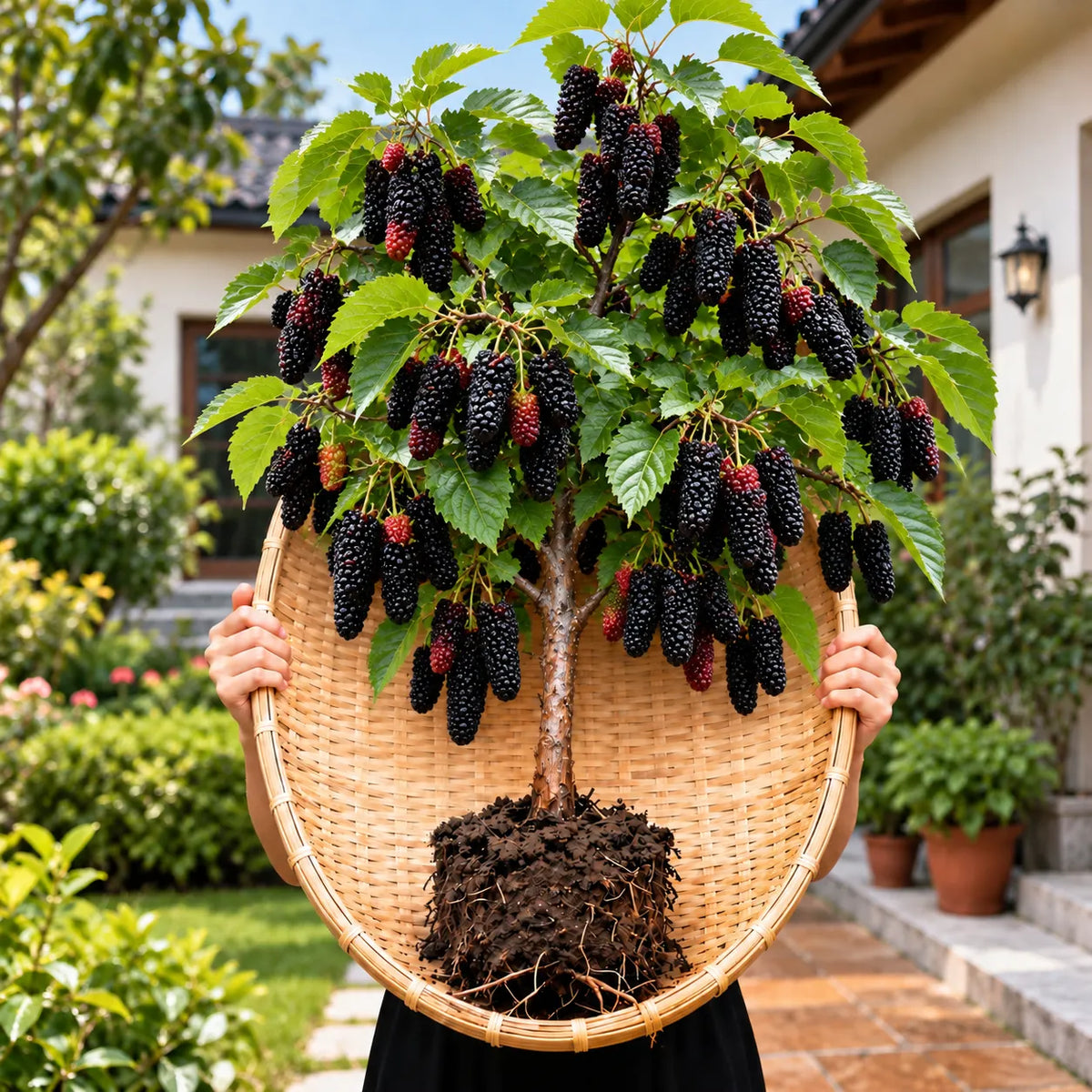🌿 Rare Giant Mulberry Saplings – Grow Sweet Red & Black Berries at Home