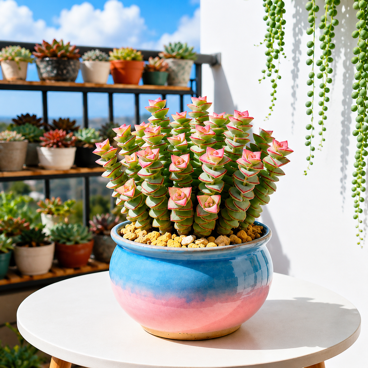 🍀 Money Plant Succulent – Compact Coin-Leaf Plant for Home & Office