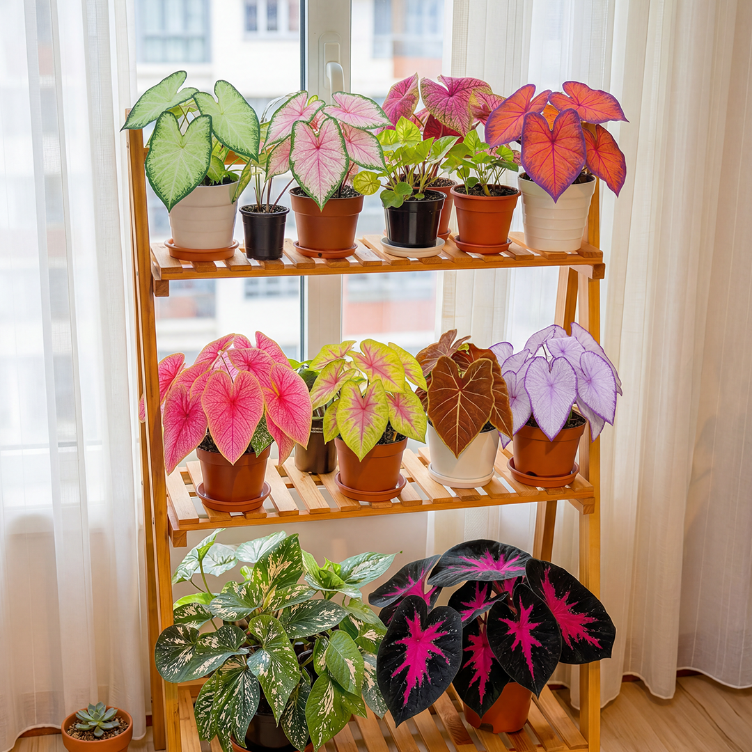 🌺Caladium Bulbs: The Easiest Way to Add Bold Color to Shady Spots