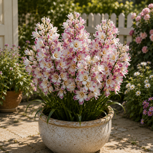 🌺 Royal Mosaic Tuberose Bulbs 💥 Rare Multi-Color Blooms & Sweet Fragrance