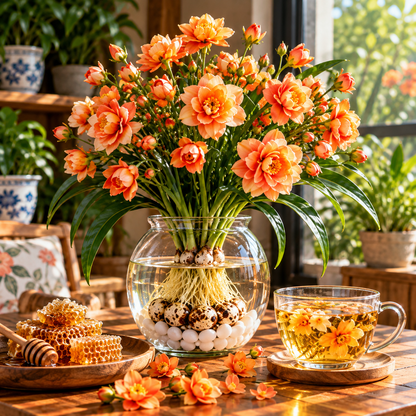 🌸 Rare Double Tea Flower Bulbs – Layered Blooms for Garden & Planters 🏡🍵