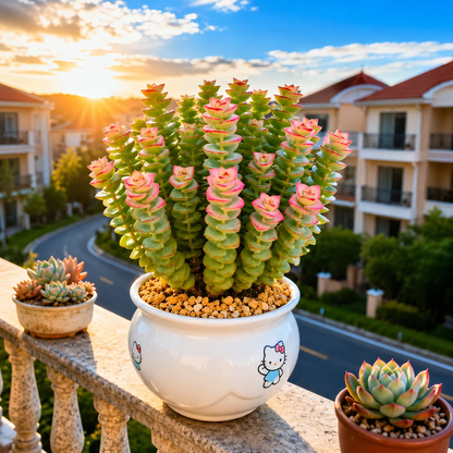🍀 Money Plant Succulent – Compact Coin-Leaf Plant for Home & Office