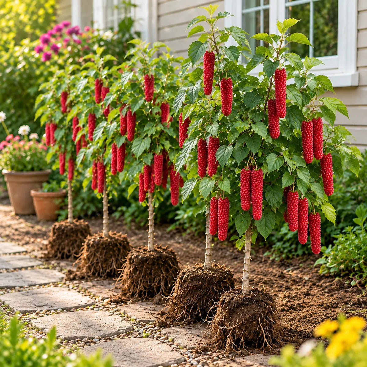 🌿 Rare Giant Mulberry Saplings – Grow Sweet Red & Black Berries at Home