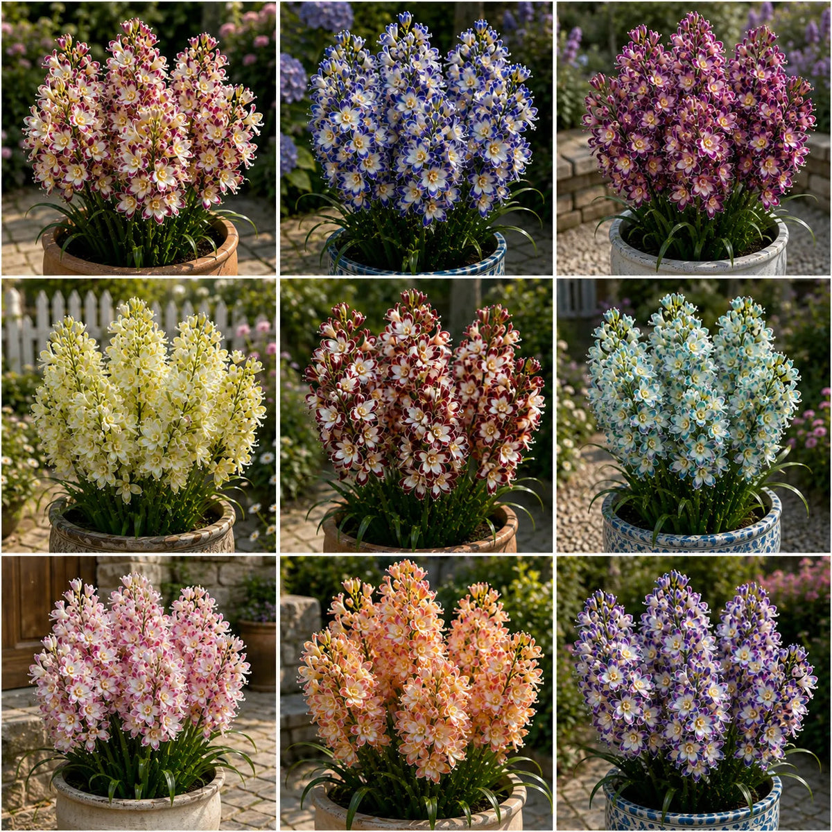 🌺 Royal Mosaic Tuberose Bulbs 💥 Rare Multi-Color Blooms & Sweet Fragrance