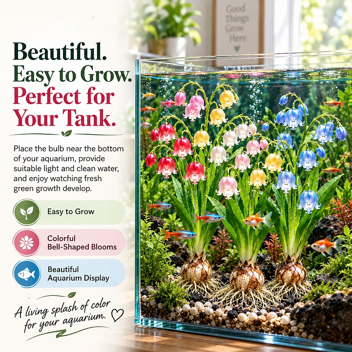 🌸 Water Lily Bells – Colorful Underwater Flower Bulbs for Aquariums 🐠