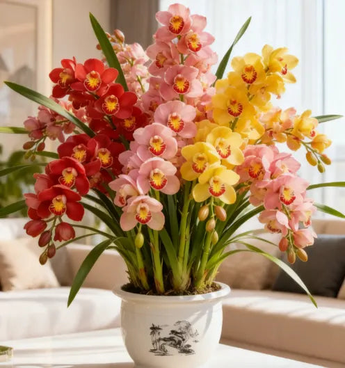👑 The Queen of Orchids — Long-Lasting Cymbidium Bulbs
