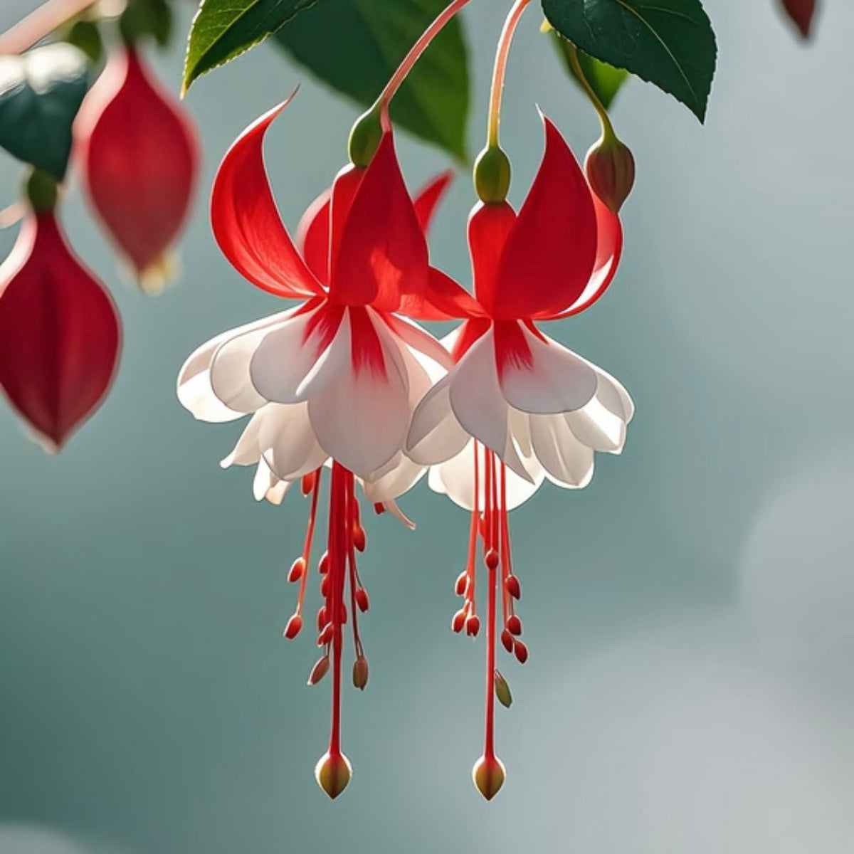 𐙚🎐Transform shaded areas with double fuchsia plants featuring rich color and flowing, elegant blooms🪄