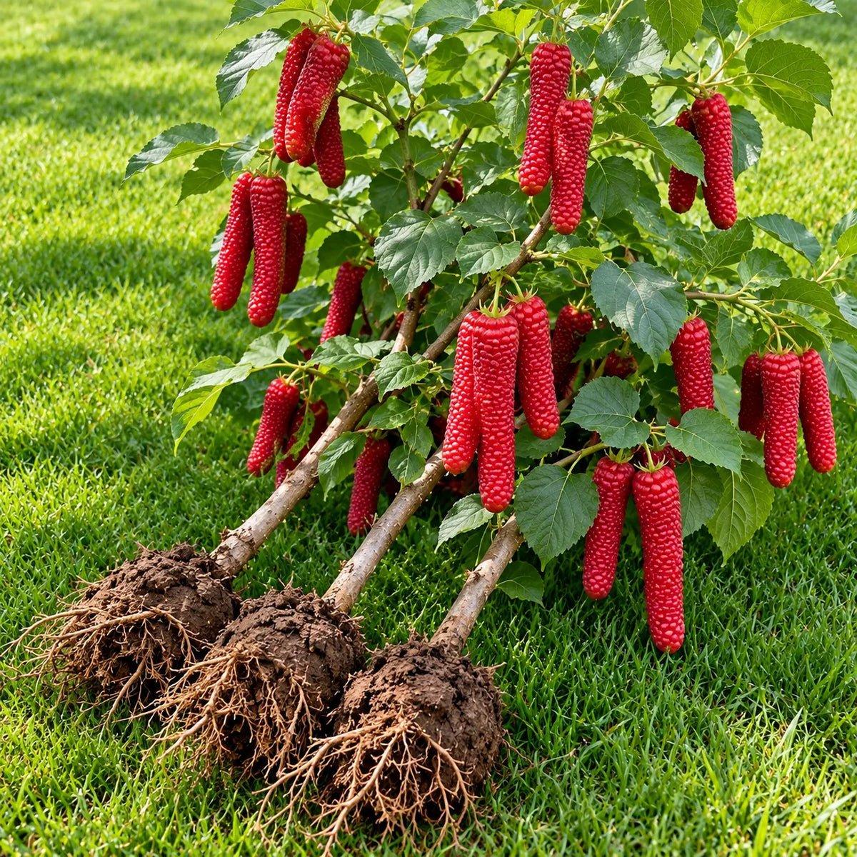 🌿 Rare Giant Mulberry Saplings – Grow Sweet Red & Black Berries at Home
