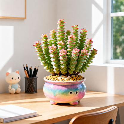🍀 Money Plant Succulent – Compact Coin-Leaf Plant for Home & Office