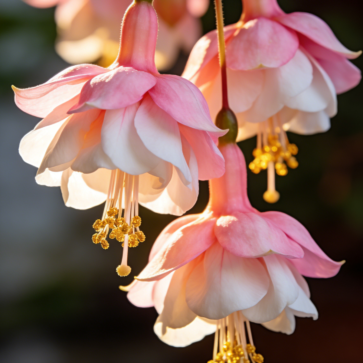 𐙚🎐Transform shaded areas with double fuchsia plants featuring rich color and flowing, elegant blooms🪄