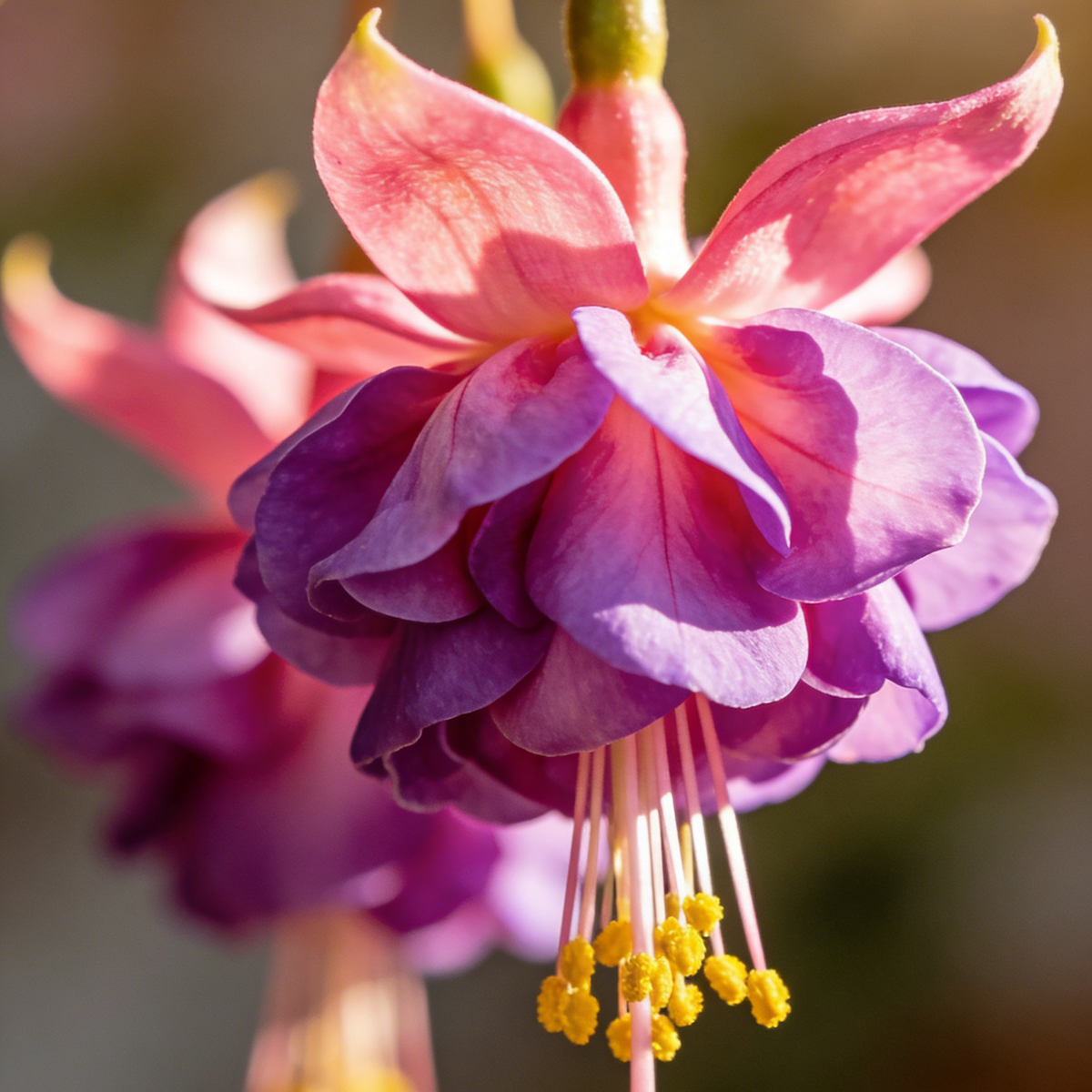 𐙚🎐Transform shaded areas with double fuchsia plants featuring rich color and flowing, elegant blooms🪄