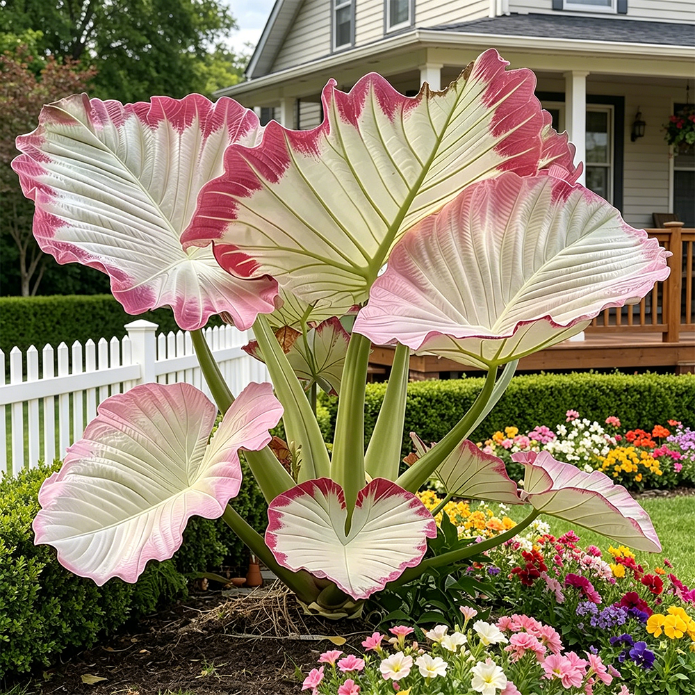 🔥 Premium Giant Caladium Bulbs 🌿🌈 Easy Care & Cold Hardy &Giant Leaves