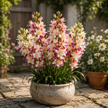 🌺 Royal Mosaic Tuberose Bulbs 💥 Rare Multi-Color Blooms & Sweet Fragrance