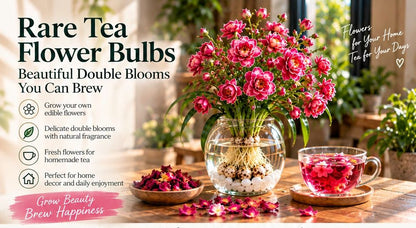 🌸 Rare Double Tea Flower Bulbs – Layered Blooms for Garden & Planters 🏡🍵
