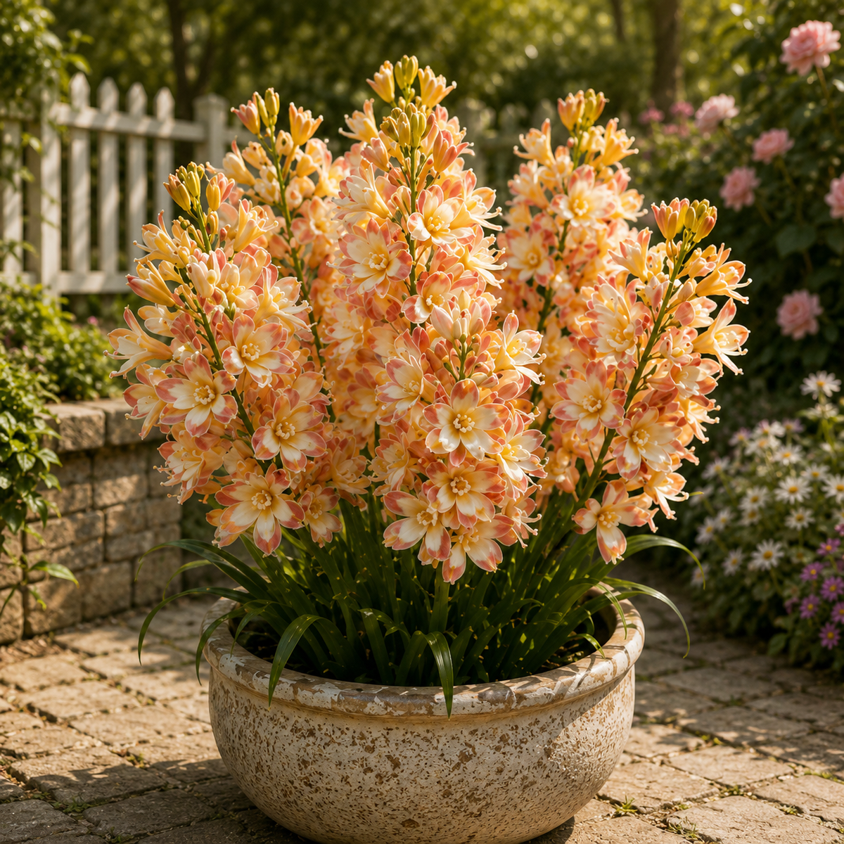 🌺 Royal Mosaic Tuberose Bulbs 💥 Rare Multi-Color Blooms & Sweet Fragrance