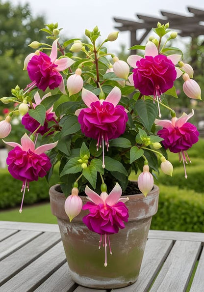 🌱Fuchsia Hybrida Voss bulbs –🌺Exotic Colorful Flowers That Thrive Easily！