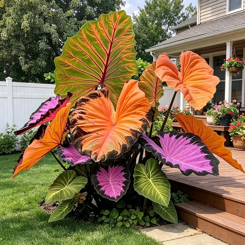 🔥 Premium Giant Caladium Bulbs 🌿🌈 Easy Care & Cold Hardy &Giant Leaves