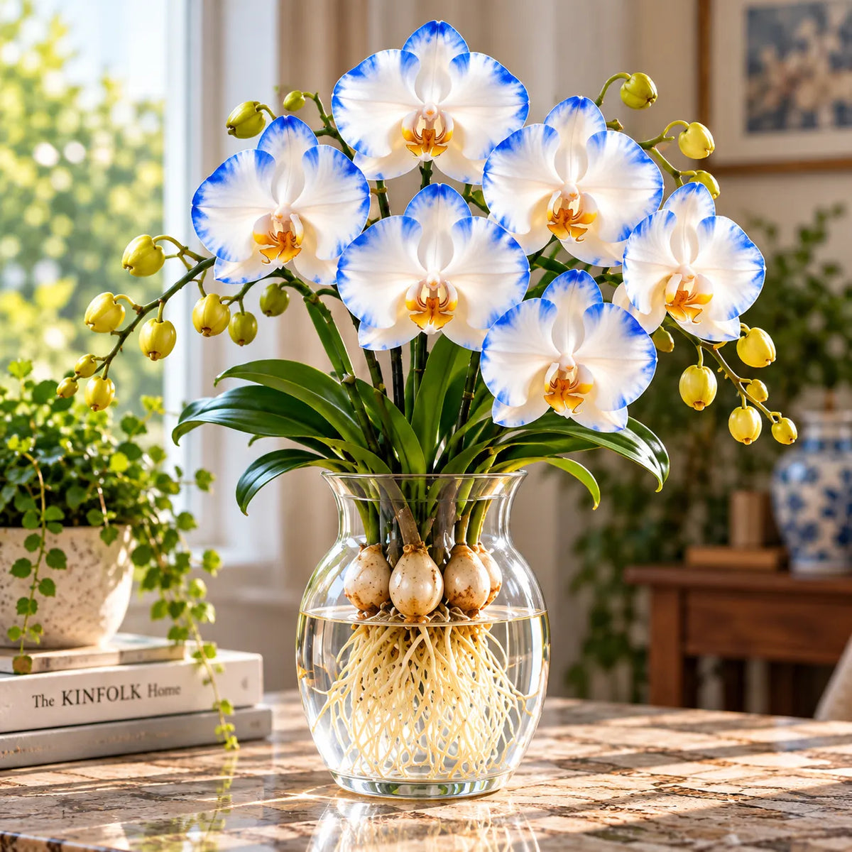 🌸 Rare Hydroponic Phalaenopsis Orchid Bulbs – Elegant Blooms Grown Beautifully in Water