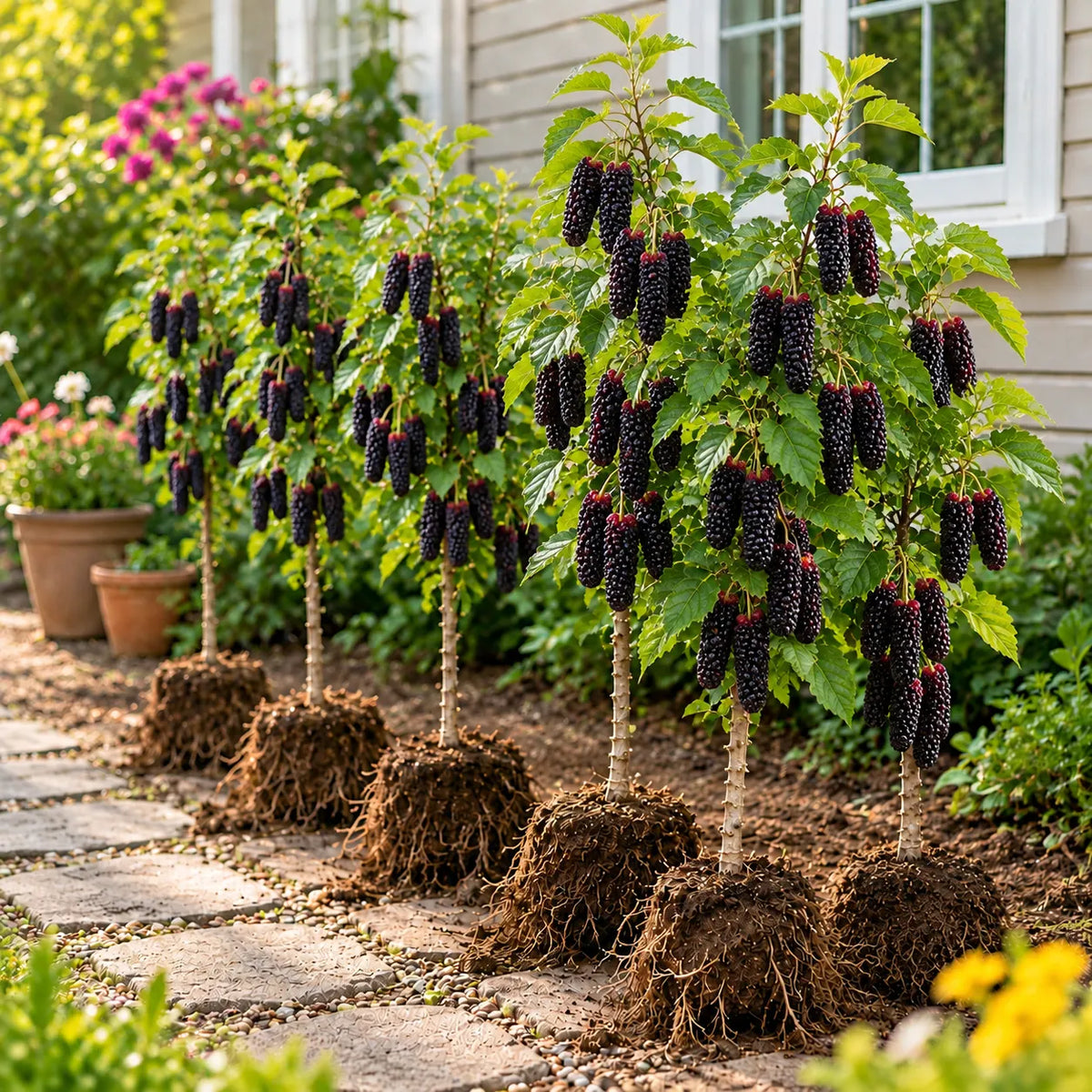 🌿 Rare Giant Mulberry Saplings – Grow Sweet Red & Black Berries at Home
