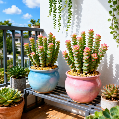 🍀 Money Plant Succulent – Compact Coin-Leaf Plant for Home & Office